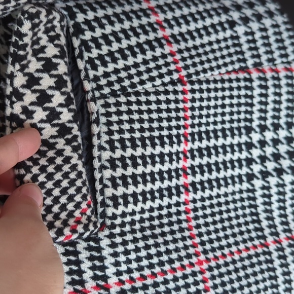 Talbots Black and White Plaid Blazer Houndstooth - Picture 3 of 10